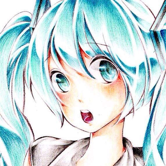 ちょｗｗｗｗｗこの 色鉛筆で描かれた 初音ミク がクオリティ高すぎワロタｗｗｗｗｗ 初音ミクちゃんねる